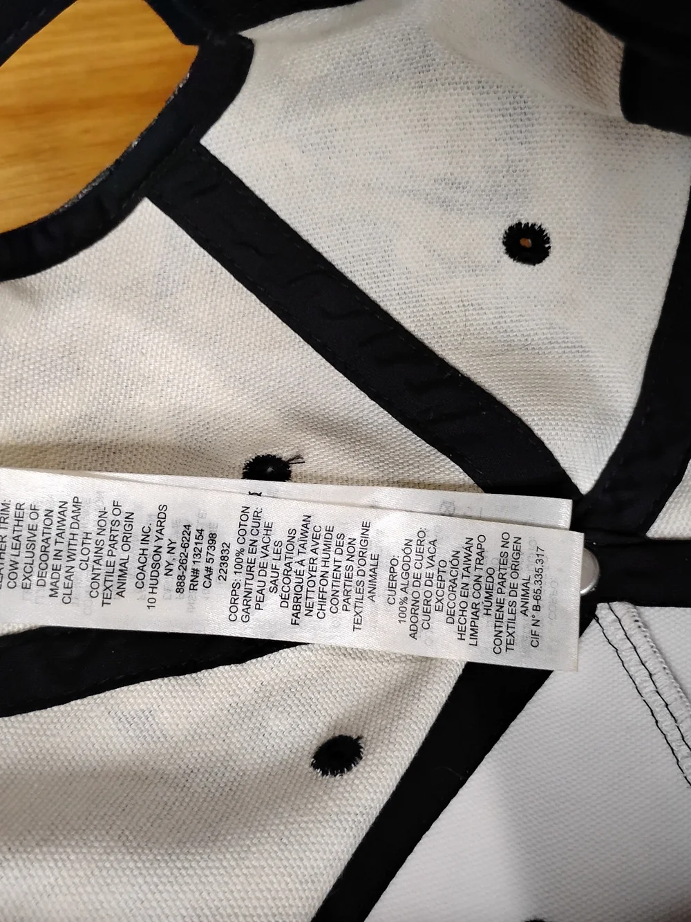 COACH Floral Camouflage Leather Brim Baseball Cap - Olive Green/Black - Picture 4 of 4